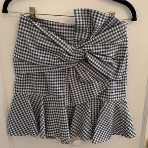 Veronica Beard Plaid Print Mini Skirt